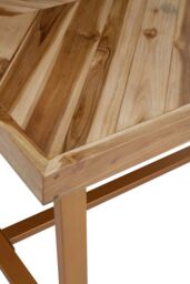 Orsina Natural Teak Wood Base Dining Table, Outdoor Dining Table for Garden, Picnic, Rectangle Dining Table - thumbnail 5