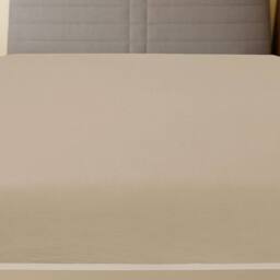 Berkfield Home Jersey Fitted Sheet Taupe 90x200 cm Cotton - thumbnail 3