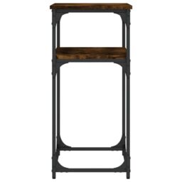 Berkfield Home Console Table Smoked Oak 75x35.5x75 cm Engineered Wood in Brown - thumbnail 5