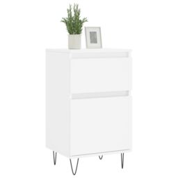 Berkfield Home Sideboards 2 pcs White 40x35x70 cm Engineered Wood - Size: 40 x 35 x 70 cm - thumbnail 3