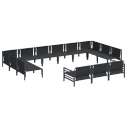 Berkfield Home Garden Sofa Set 13 pcs Anthracite Steel - thumbnail 5