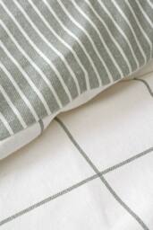 Bianca Brushed Regal Check Cotton Reversible Duvet Cover Set in Green - Size: Double - thumbnail 5