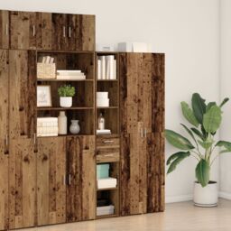 Berkfield Home Highboard Old Wood 30x42, 5x185 cm Engineered Wood in Brown - thumbnail 4