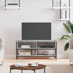Berkfield Home TV Cabinet Grey Sonoma 100x35x45 cm Engineered Wood - Size: 100 x 35 x 45 cm - thumbnail 2