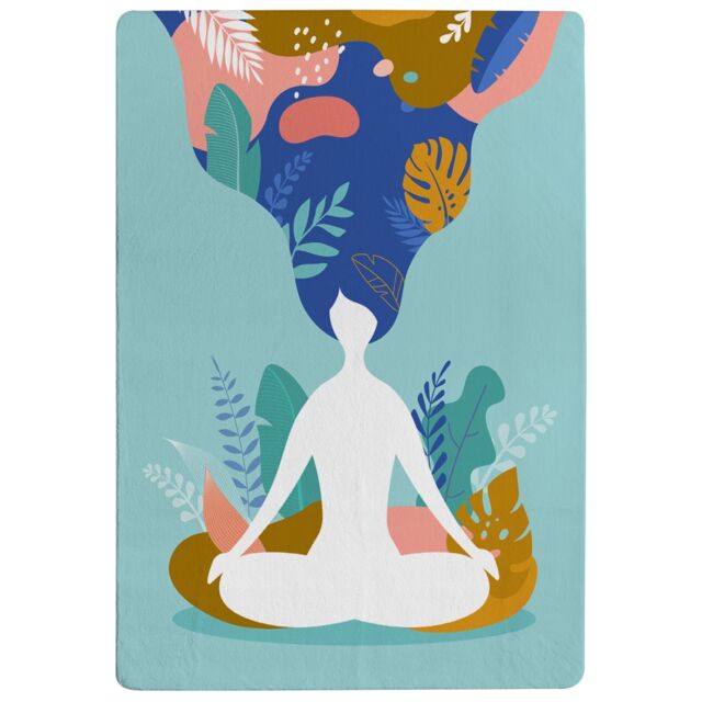 Benjamin Tate Design Mindfulness, Meditation & Yoga Designer Rug in Natural - Size: Large - image 1