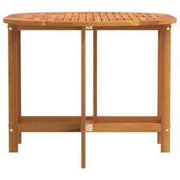 Berkfield Home Folding Butterfly Garden Table 110x60x72 cm Solid Wood Acacia Oval in Brown - Size: 110 x 60 x 72 cm - thumbnail 6