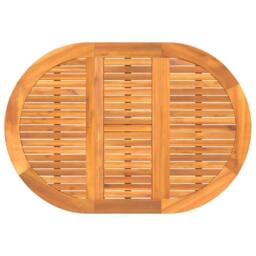 Berkfield Home Folding Butterfly Garden Table 110x60x72 cm Solid Wood Acacia Oval in Brown - Size: 110 x 60 x 72 cm - thumbnail 8