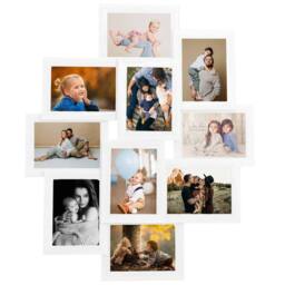 Berkfield Home Collage Photo Frame for 10x(13x18 cm) Picture White MDF - Size: 13x18 cm