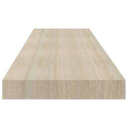 Berkfield Home Durable Floating Wall Shelves 2 pcs Oak 90x23.5x3.8 cm MDF in Light Oak - thumbnail 5