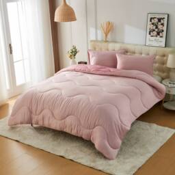 GAVENO CAVAILIA Coverless Microfiber Duvet in Pink - Size: King - thumbnail 2