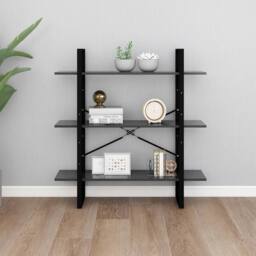 Berkfield Home Book Cabinet Grey 100x30x105 cm Engineered Wood - Size: 100 x 30 x 105 cm - thumbnail 4