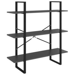 Berkfield Home Book Cabinet Grey 100x30x105 cm Engineered Wood - Size: 100 x 30 x 105 cm - thumbnail 1