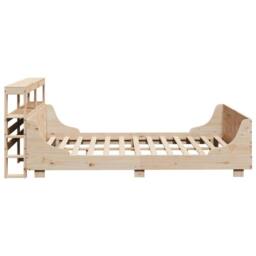 Berkfield Home Sleek Bed Frame without Mattress 140x200 cm Solid Wood Pine in Natural - thumbnail 7
