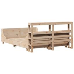 Berkfield Home Sleek Bed Frame without Mattress 140x200 cm Solid Wood Pine in Natural - thumbnail 8