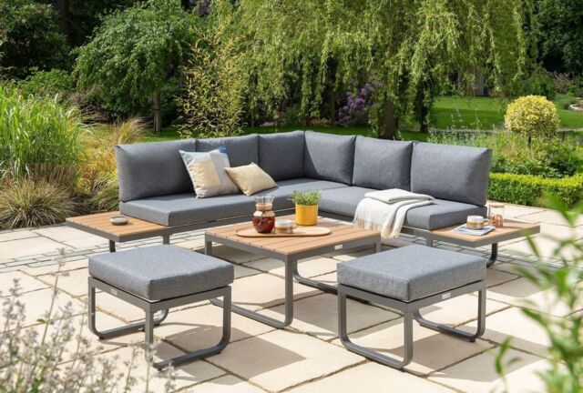 Norfolk Leisure Lifestyle Billingford Five Piece Mini Corner Set with Cushions in Stone - image 1