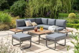 Norfolk Leisure Lifestyle Billingford Five Piece Mini Corner Set with Cushions in Stone - thumbnail 1