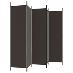 Berkfield Home 6-Panel Room Divider Brown 300x200 cm Fabric - thumbnail 5
