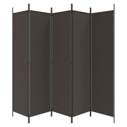 Berkfield Home 6-Panel Room Divider Brown 300x200 cm Fabric - thumbnail 4