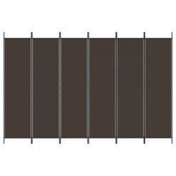 Berkfield Home 6-Panel Room Divider Brown 300x200 cm Fabric - thumbnail 3