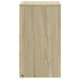 Berkfield Home Bedside Cabinet with LED Lights Sonoma Oak Engineered Wood in Light Tan - thumbnail 7