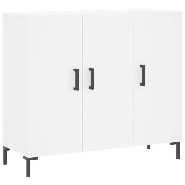 Berkfield Home Sideboard White 90x34x80 cm Engineered Wood - Size: 90 x 34 x 80 cm - image 1