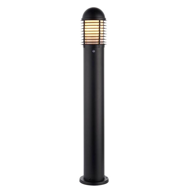Netlighting Louvre Photocell Outdoor Tall Bollard Light Matt Black Paint IP44 - image 1