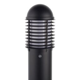 Netlighting Louvre Photocell Outdoor Tall Bollard Light Matt Black Paint IP44 - thumbnail 4