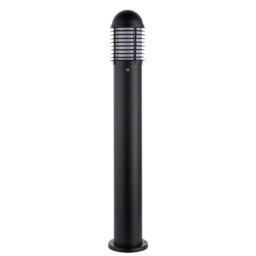 Netlighting Louvre Photocell Outdoor Tall Bollard Light Matt Black Paint IP44 - thumbnail 2