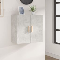 Berkfield Home Wall Cabinet Concrete Grey 60x30x60 cm Engineered Wood in White - Size: 60 x 30 x 60 cm