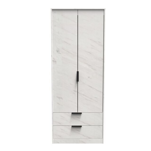 Ready Assembled 2 U Fuji 2 Door 2 Drawer Wardrobe (Ready Assembled) in Off-White - image 1