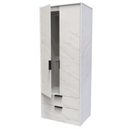 Ready Assembled 2 U Fuji 2 Door 2 Drawer Wardrobe (Ready Assembled) in Off-White - thumbnail 5