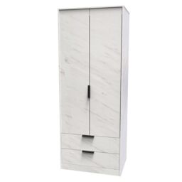 Ready Assembled 2 U Fuji 2 Door 2 Drawer Wardrobe (Ready Assembled) in Off-White - thumbnail 3