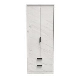 Ready Assembled 2 U Fuji 2 Door 2 Drawer Wardrobe (Ready Assembled) in Off-White - thumbnail 1