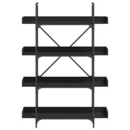 Berkfield Home Bookcase 4-Tier Black 100x33x145.5 cm Engineered Wood - thumbnail 4