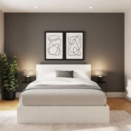 GFW Side Lift Ottoman Storage Bed in White - Size: Small Double