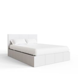 GFW Side Lift Ottoman Storage Bed in White - Size: Small Double - thumbnail 6