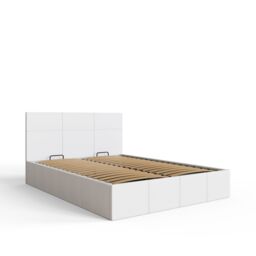 GFW Side Lift Ottoman Storage Bed in White - Size: Small Double - thumbnail 4