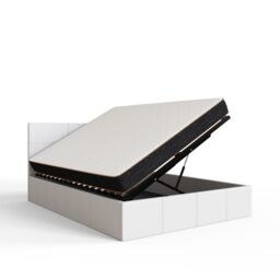 GFW Side Lift Ottoman Storage Bed in White - Size: Small Double - thumbnail 8