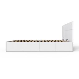 GFW Side Lift Ottoman Storage Bed in White - Size: Small Double - thumbnail 7