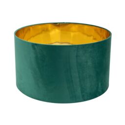 ValueLights Reni Green Velvet with Metallic Gold Inner Easy Fit Ceiling Lamp Shade in Bottle Green - Size: Medium - thumbnail 6
