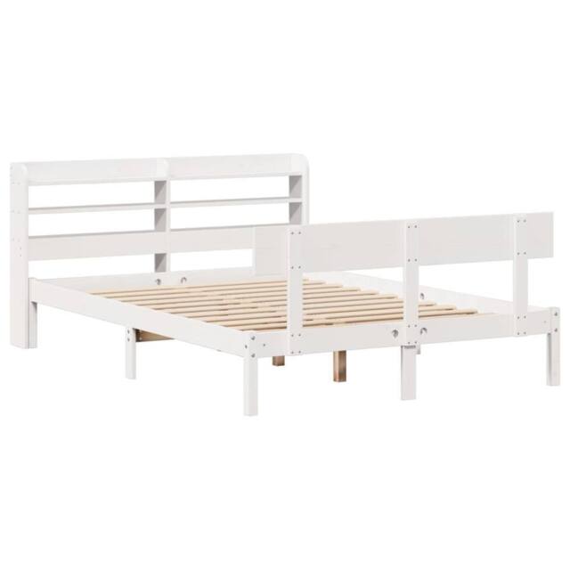 Berkfield Home Beautiful Bed Frame without Mattress White 160x200 cm Solid Wood Pine - image 1