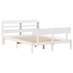 Berkfield Home Beautiful Bed Frame without Mattress White 160x200 cm Solid Wood Pine - thumbnail 1