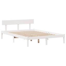 Berkfield Home Beautiful Bed Frame without Mattress White 160x200 cm Solid Wood Pine - thumbnail 7
