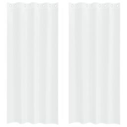 Berkfield Home Curtains with Curtains 2 pcs White 140 x 225 cm Polyester - thumbnail 2