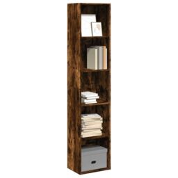 Berkfield Home Bookcase Smoked Oak 40x30x189 cm Engineered Wood in Brown - Size: 40 x 30 x 189 cm - thumbnail 1