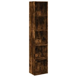 Berkfield Home Bookcase Smoked Oak 40x30x189 cm Engineered Wood in Brown - Size: 40 x 30 x 189 cm - thumbnail 2