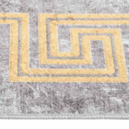 Berkfield Home Rug Washable 160x230 cm Grey Anti Slip - Size: 100 cm diameter - thumbnail 5