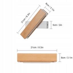 COMELY Indoor Wall Lights, 4W 360 Degree Rotatable Wooden Wall Lights, 3000K in White - thumbnail 8