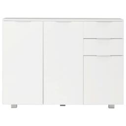Berkfield Home Sideboard High Gloss White 107x35x76 cm - Size: 107 x 35 x 76 cm - thumbnail 3