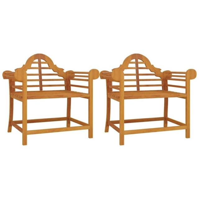 Berkfield Home Garden Chairs 2 pcs 91x62x94 cm Solid Wood Teak in Brown - Size: 91 x 62 x 94 cm - image 1